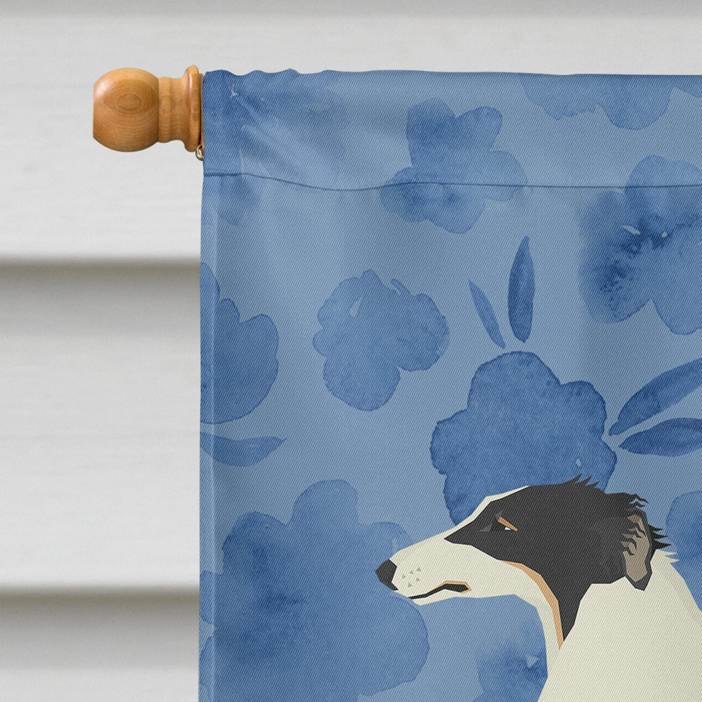 Borzoi Welcome House Flag 28x40 Porch Sleeve Pole Decorative Outside Yard Banner Artwork Wall Hanging, Polyester