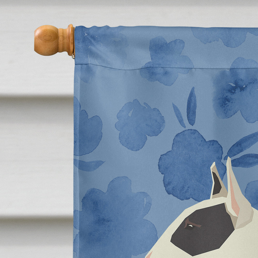 Black and White Bull Terrier Welcome House Flag 28x40 Porch Sleeve Pole Decorative Outside Yard Banner Artwork Wall Hanging, Polyester