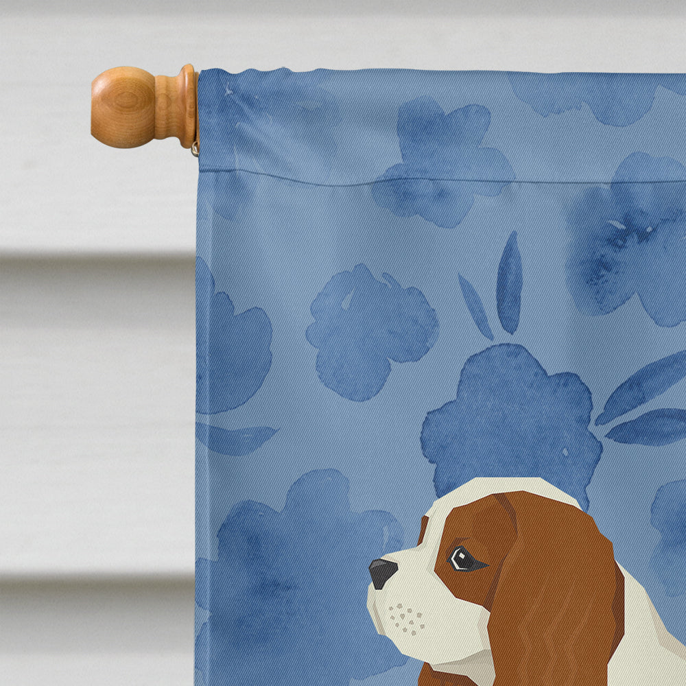 Cavalier Spaniel Welcome House Flag 28x40 Porch Sleeve Pole Decorative Outside Yard Banner Artwork Wall Hanging, Polyester