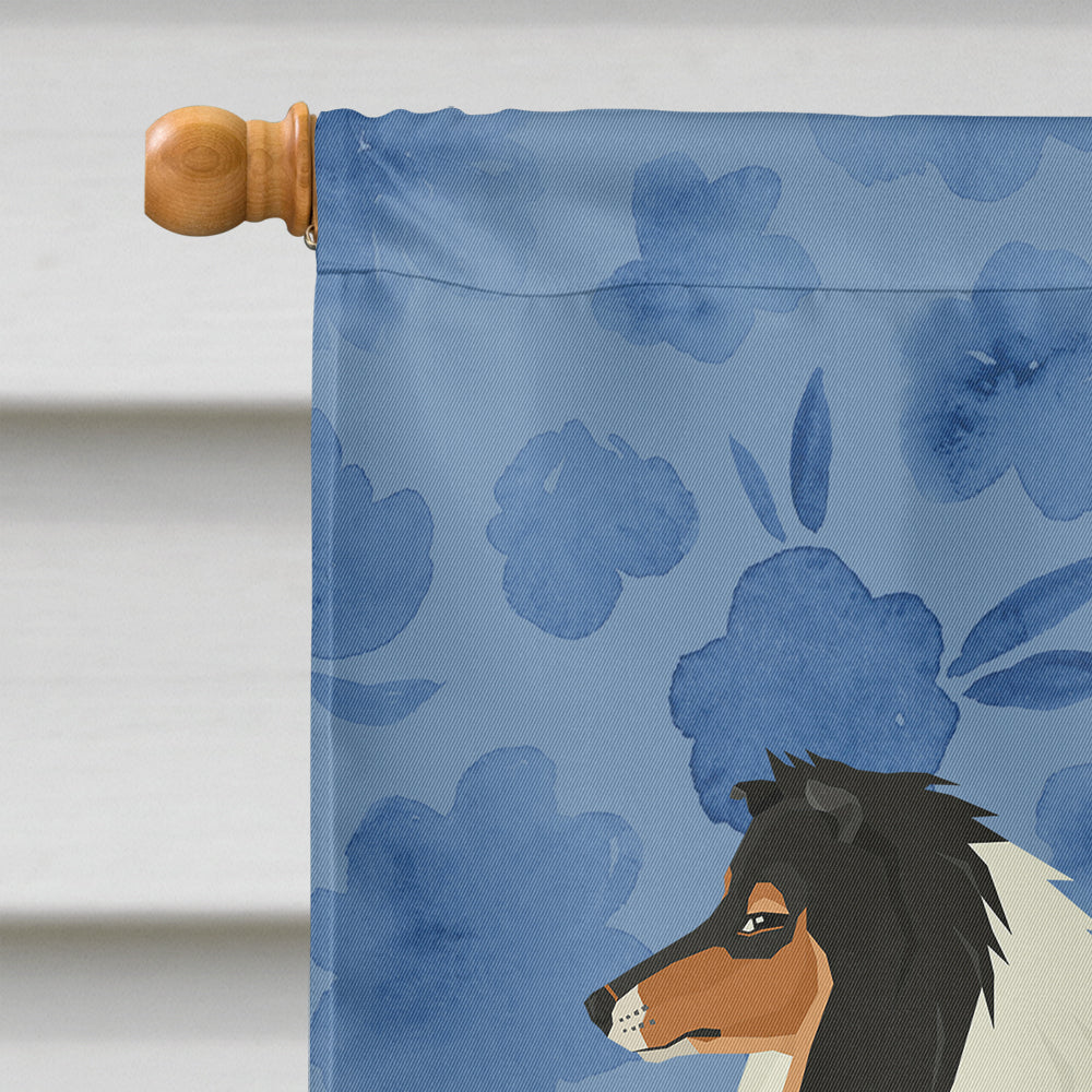 Collie Welcome House Flag 28x40 Porch Sleeve Pole Decorative Outside Yard Banner Artwork Wall Hanging, Polyester