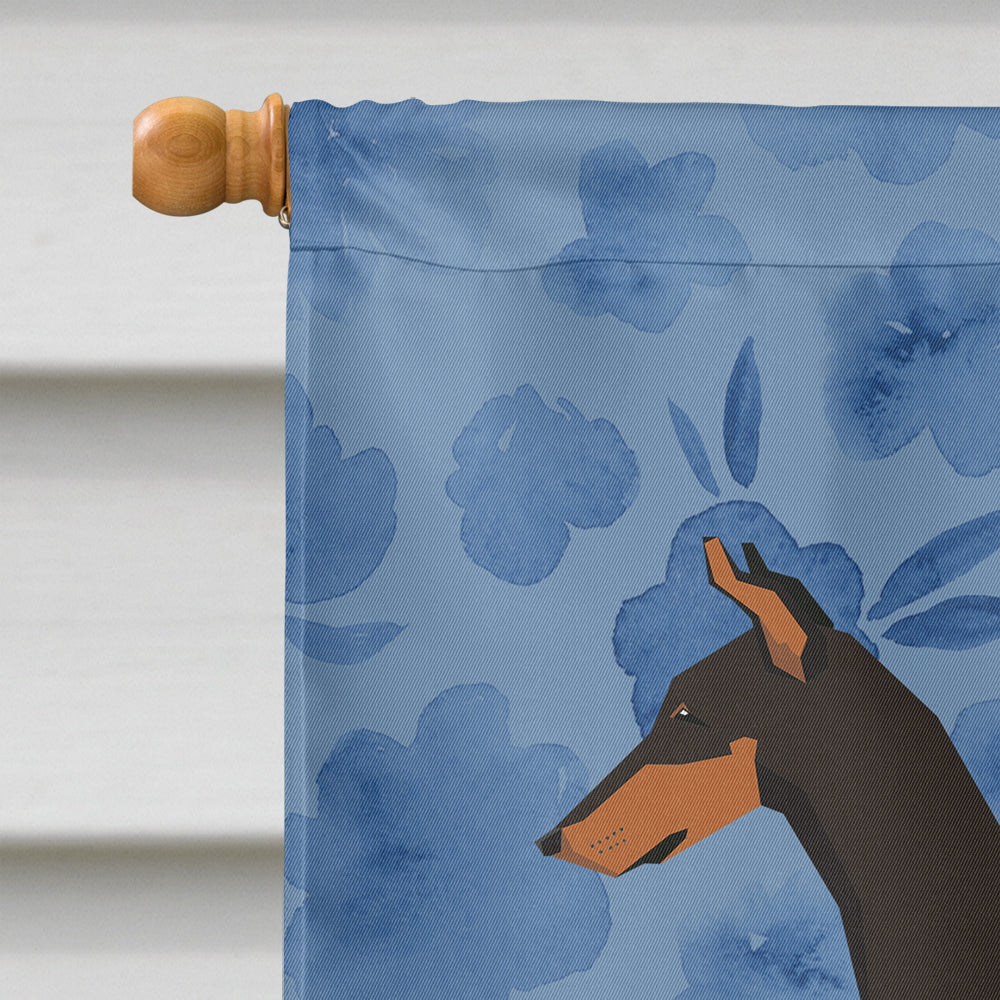 Doberman Pinscher Welcome House Flag 28x40 Porch Sleeve Pole Decorative Outside Yard Banner Artwork Wall Hanging, Polyester