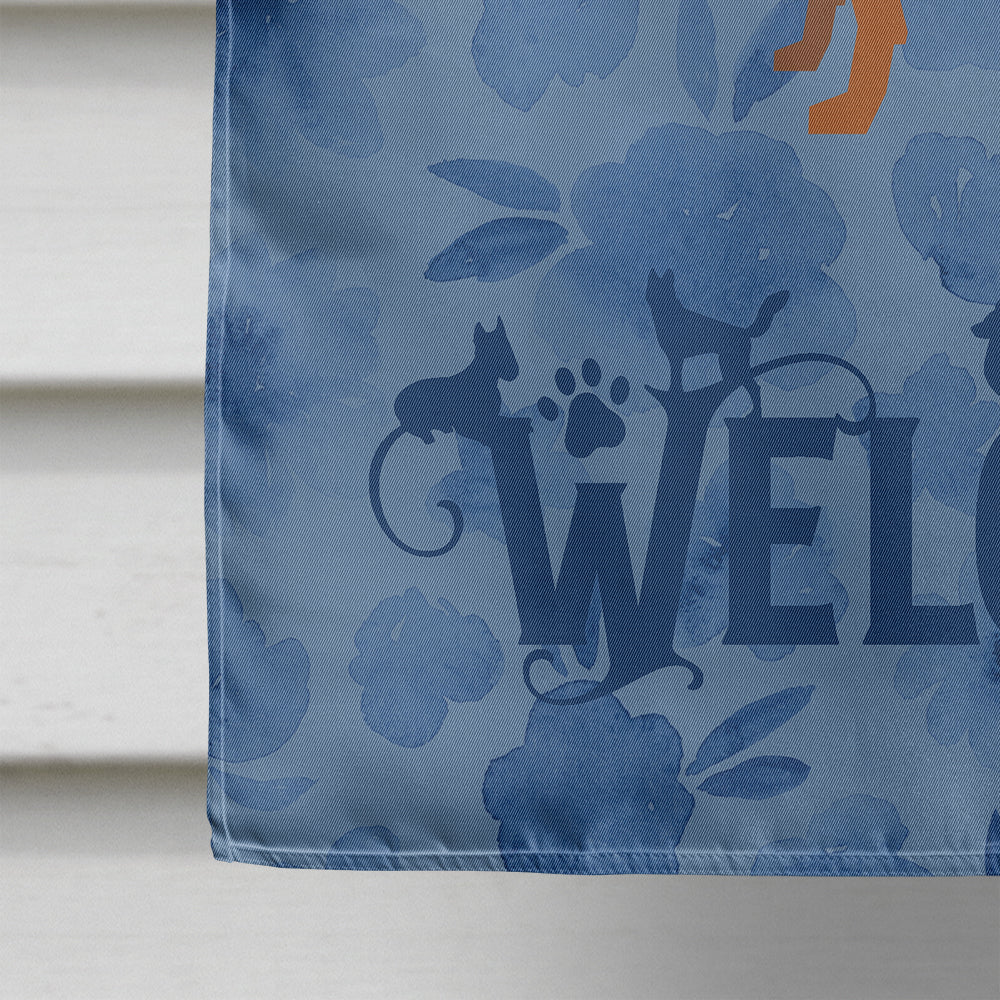 Doberman Pinscher Welcome House Flag 28x40 Porch Sleeve Pole Decorative Outside Yard Banner Artwork Wall Hanging, Polyester