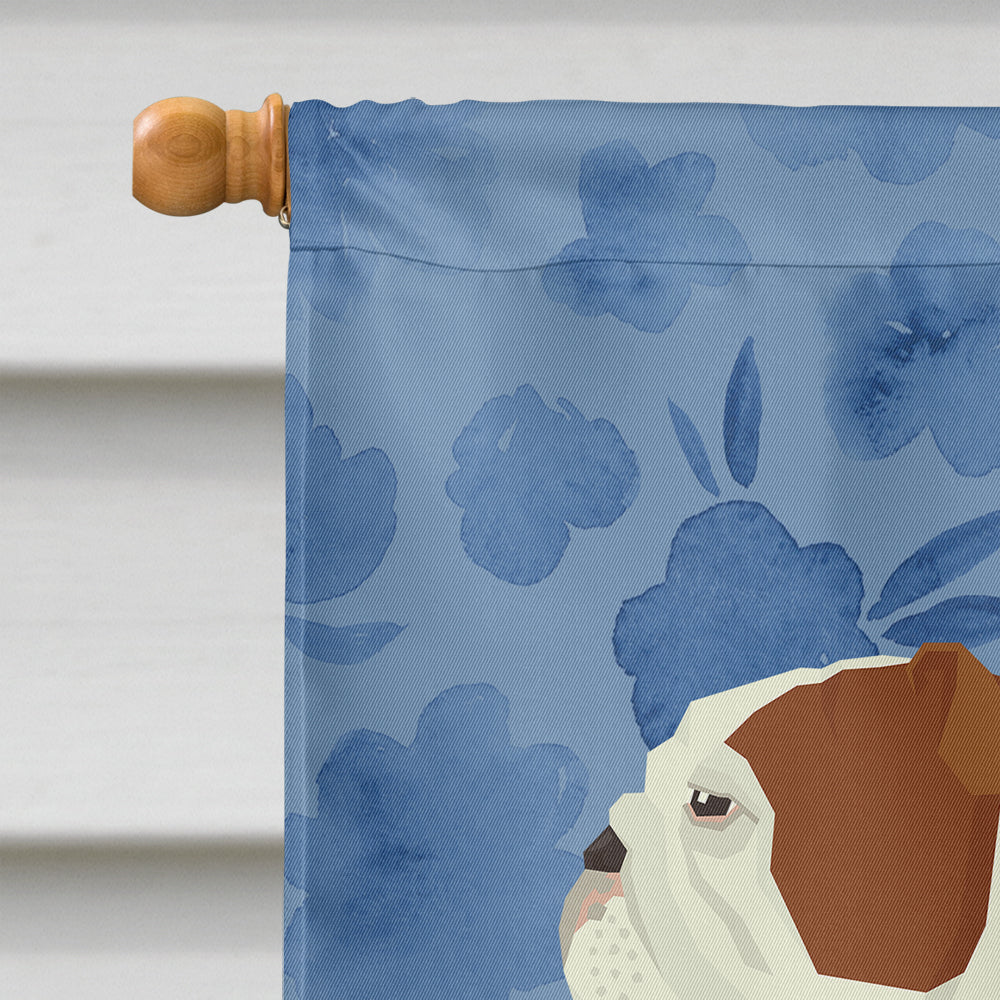 English Bulldog Welcome House Flag 28x40 Porch Sleeve Pole Decorative Outside Yard Banner Artwork Wall Hanging, Polyester