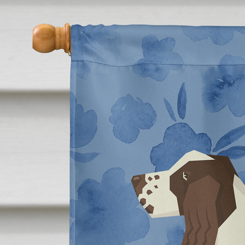 English Springer Spaniel Welcome House Flag 28x40 Porch Sleeve Pole Decorative Outside Yard Banner Artwork Wall Hanging, Polyester