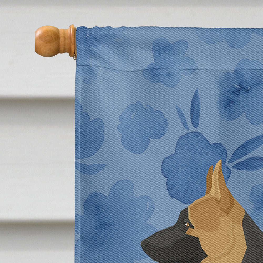 German Shepherd Welcome House Flag 28x40 Porch Sleeve Pole Decorative Outside Yard Banner Artwork Wall Hanging, Polyester