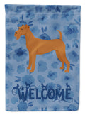 Irish Terrier Welcome House Flag 28x40 Porch Sleeve Pole Decorative Outside Yard Banner Artwork Wall Hanging, Polyester