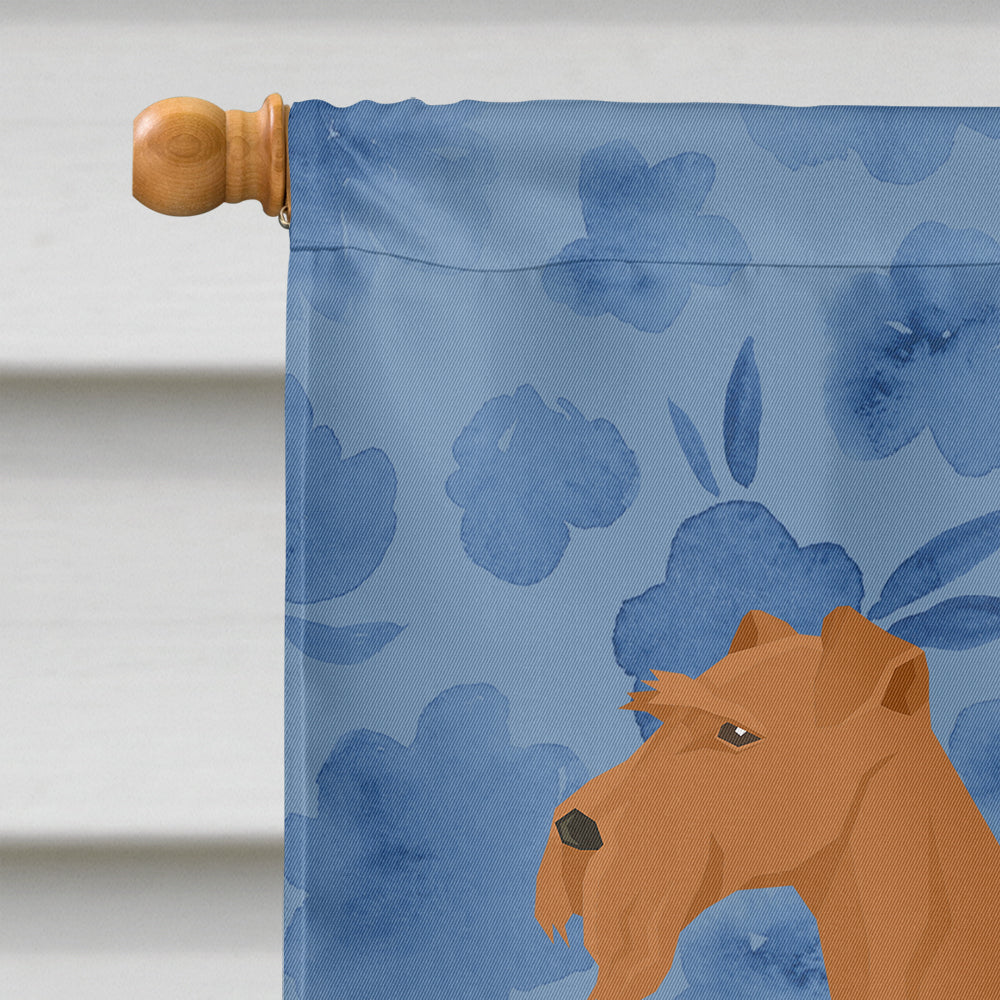 Irish Terrier Welcome House Flag 28x40 Porch Sleeve Pole Decorative Outside Yard Banner Artwork Wall Hanging, Polyester