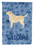 Labrador Retriever Welcome House Flag 28x40 Porch Sleeve Pole Decorative Outside Yard Banner Artwork Wall Hanging, Polyester