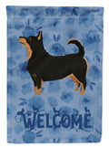 Lancashire Terrier Welcome House Flag 28x40 Porch Sleeve Pole Decorative Outside Yard Banner Artwork Wall Hanging, Polyester