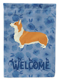 Pembroke Corgi Welcome House Flag 28x40 Porch Sleeve Pole Decorative Outside Yard Banner Artwork Wall Hanging, Polyester
