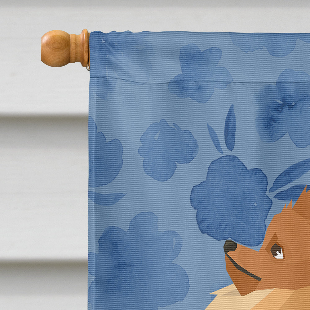Pomeranian Welcome House Flag 28x40 Porch Sleeve Pole Decorative Outside Yard Banner Artwork Wall Hanging, Polyester
