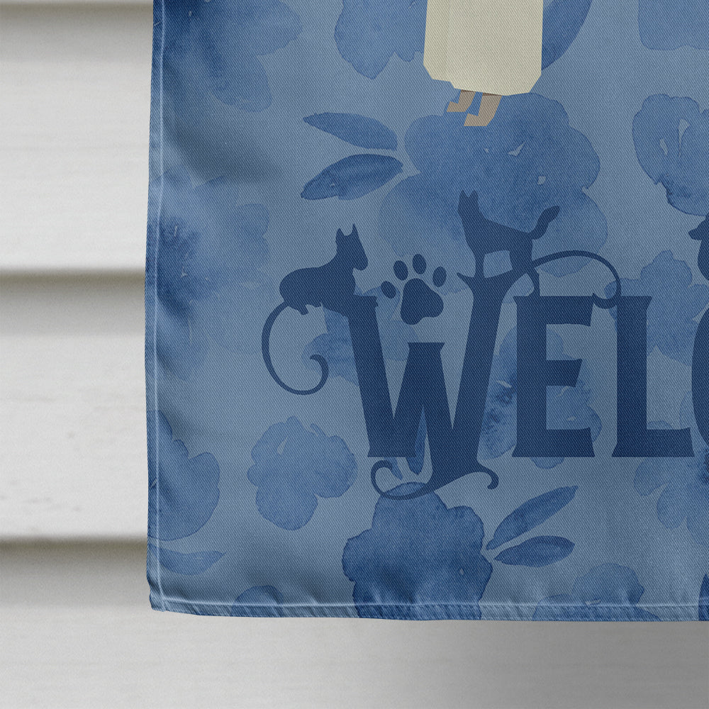 Poodle Welcome House Flag 28x40 Porch Sleeve Pole Decorative Outside Yard Banner Artwork Wall Hanging, Polyester
