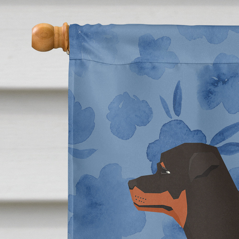 Rottweiler Welcome House Flag 28x40 Porch Sleeve Pole Decorative Outside Yard Banner Artwork Wall Hanging, Polyester