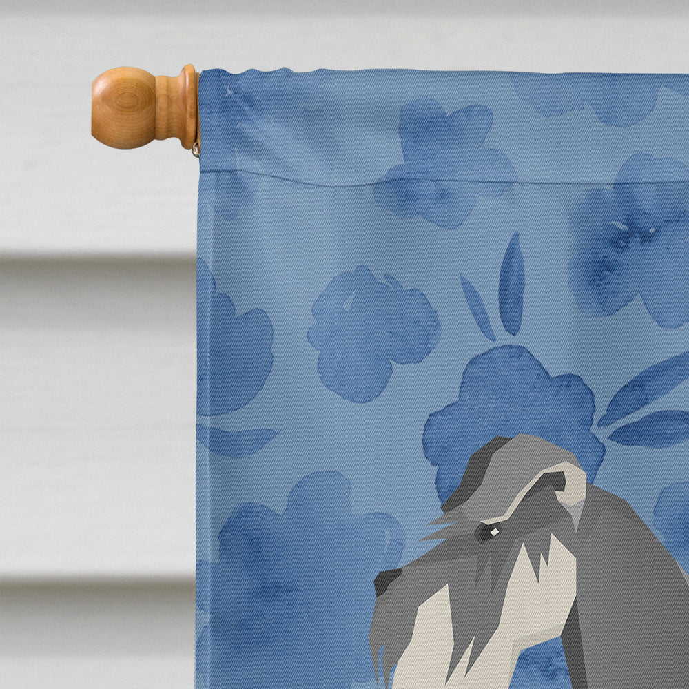 Schnauzer Welcome House Flag 28x40 Porch Sleeve Pole Decorative Outside Yard Banner Artwork Wall Hanging, Polyester