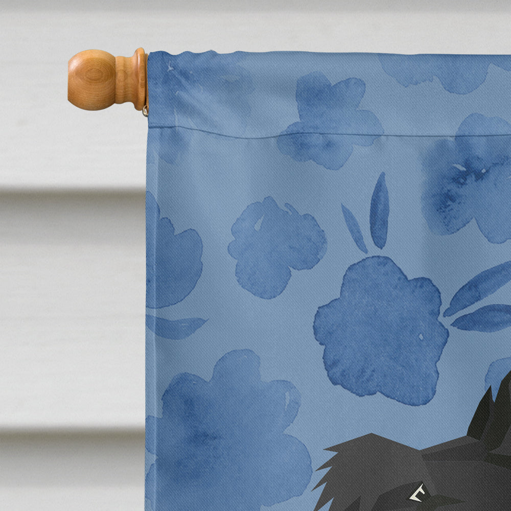 Scottish Terrier Welcome House Flag 28x40 Porch Sleeve Pole Decorative Outside Yard Banner Artwork Wall Hanging, Polyester