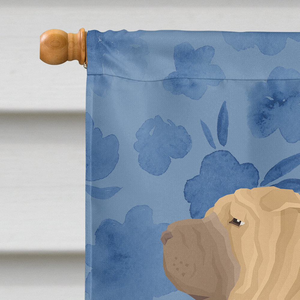 Shar Pei Welcome House Flag 28x40 Porch Sleeve Pole Decorative Outside Yard Banner Artwork Wall Hanging, Polyester