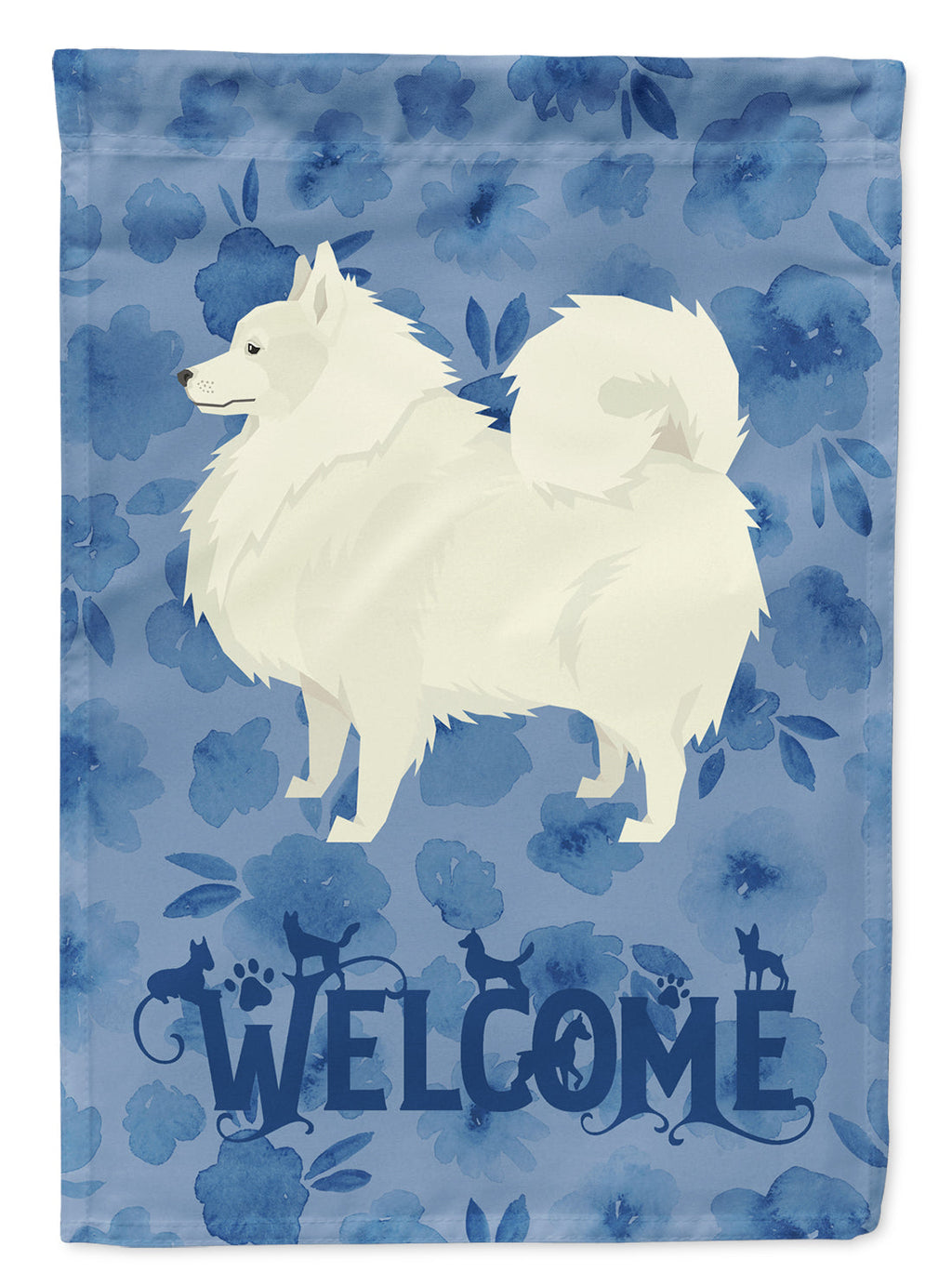 Spitz Welcome House Flag 28x40 Porch Sleeve Pole Decorative Outside Yard Banner Artwork Wall Hanging, Polyester