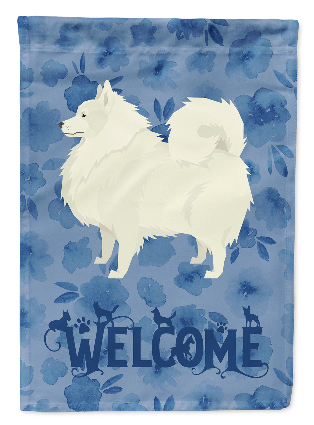 Spitz Welcome House Flag 28x40 Porch Sleeve Pole Decorative Outside Yard Banner Artwork Wall Hanging, Polyester