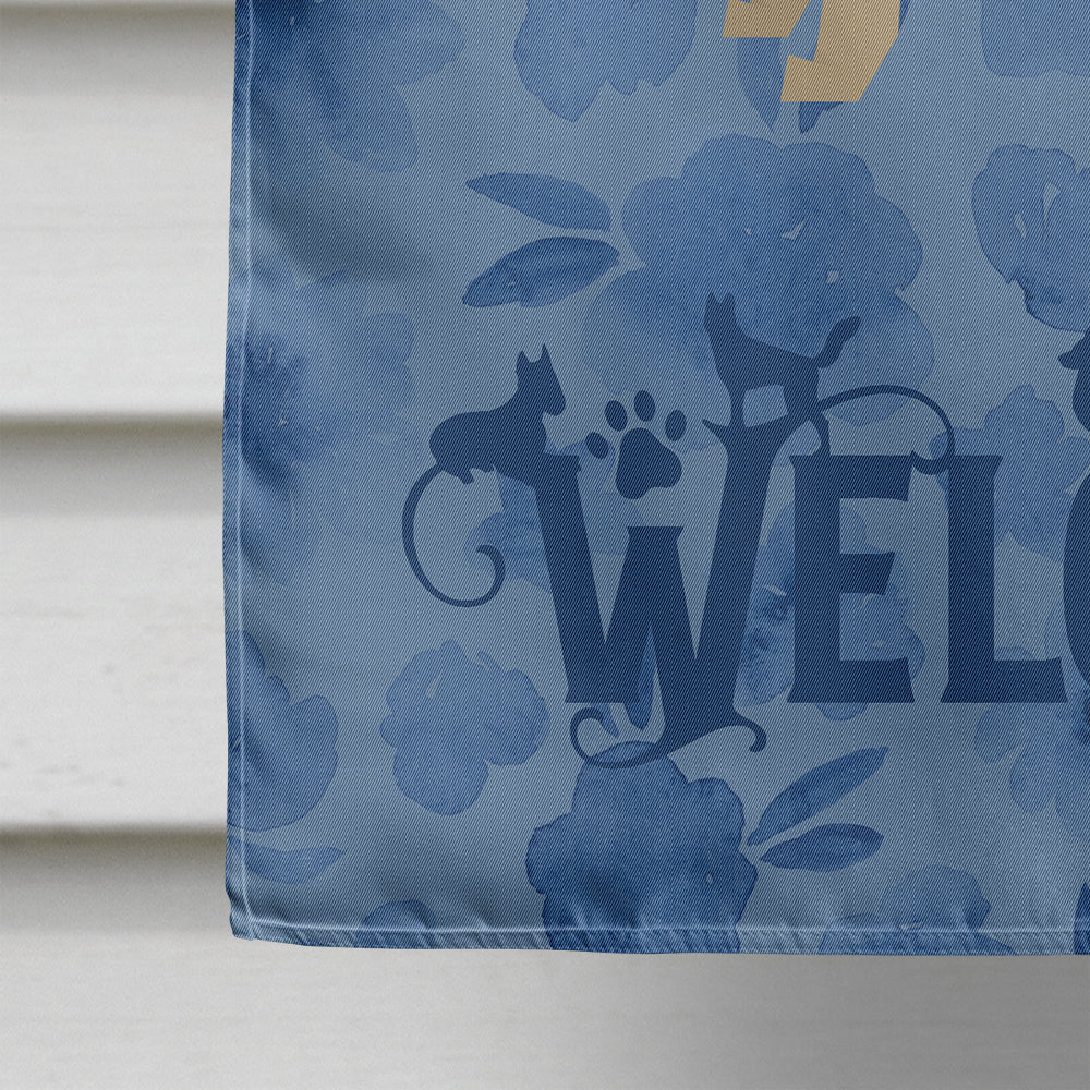 Swedish Vallhund Welcome House Flag 28x40 Porch Sleeve Pole Decorative Outside Yard Banner Artwork Wall Hanging, Polyester
