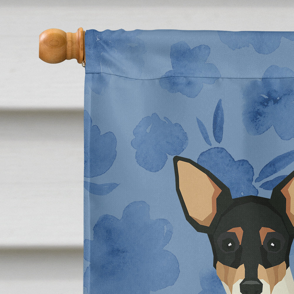 Toy Fox Terrier Welcome House Flag 28x40 Porch Sleeve Pole Decorative Outside Yard Banner Artwork Wall Hanging, Polyester