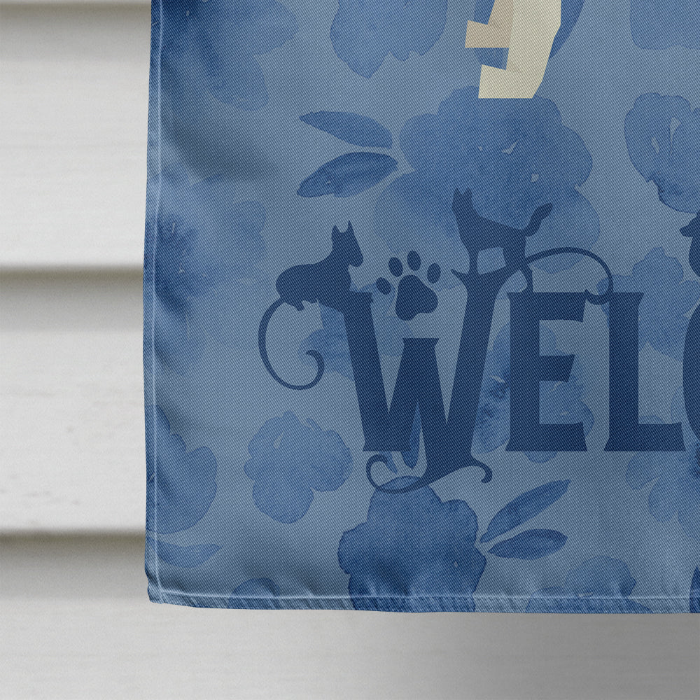 Toy Fox Terrier Welcome House Flag 28x40 Porch Sleeve Pole Decorative Outside Yard Banner Artwork Wall Hanging, Polyester