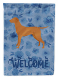 Vizsla Welcome House Flag 28x40 Porch Sleeve Pole Decorative Outside Yard Banner Artwork Wall Hanging, Polyester
