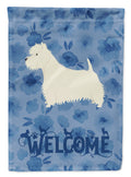 Westie Welcome House Flag 28x40 Porch Sleeve Pole Decorative Outside Yard Banner Artwork Wall Hanging, Polyester