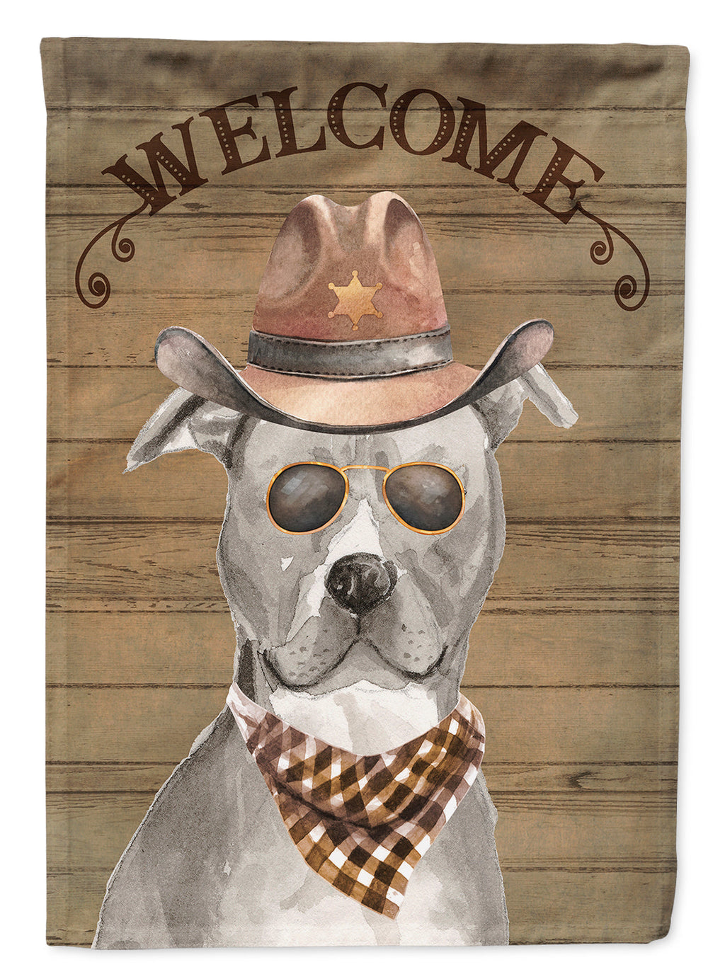 Staffordshire Bull Terrier Country Dog House Flag 28x40 Porch Sleeve Pole Decorative Outside Yard Banner Artwork Wall Hanging, Polyester