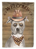 Staffordshire Bull Terrier Country Dog House Flag 28x40 Porch Sleeve Pole Decorative Outside Yard Banner Artwork Wall Hanging, Polyester