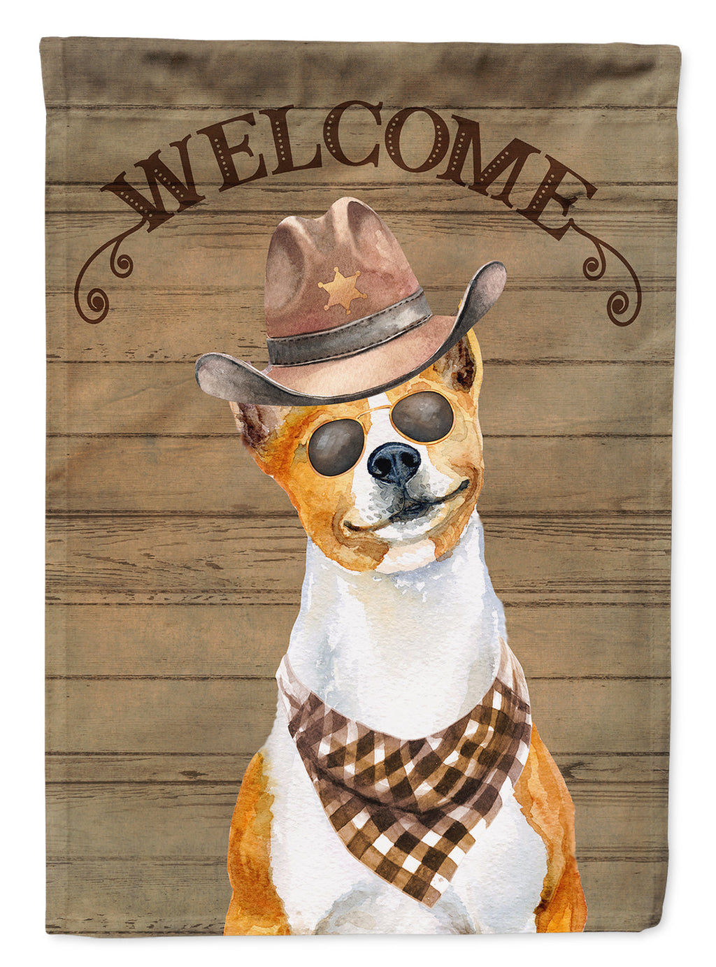 Basenji Country Dog House Flag 28x40 Porch Sleeve Pole Decorative Outside Yard Banner Artwork Wall Hanging, Polyester