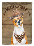 Basenji Country Dog House Flag 28x40 Porch Sleeve Pole Decorative Outside Yard Banner Artwork Wall Hanging, Polyester