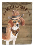 Beagle Country Dog House Flag 28x40 Porch Sleeve Pole Decorative Outside Yard Banner Artwork Wall Hanging, Polyester