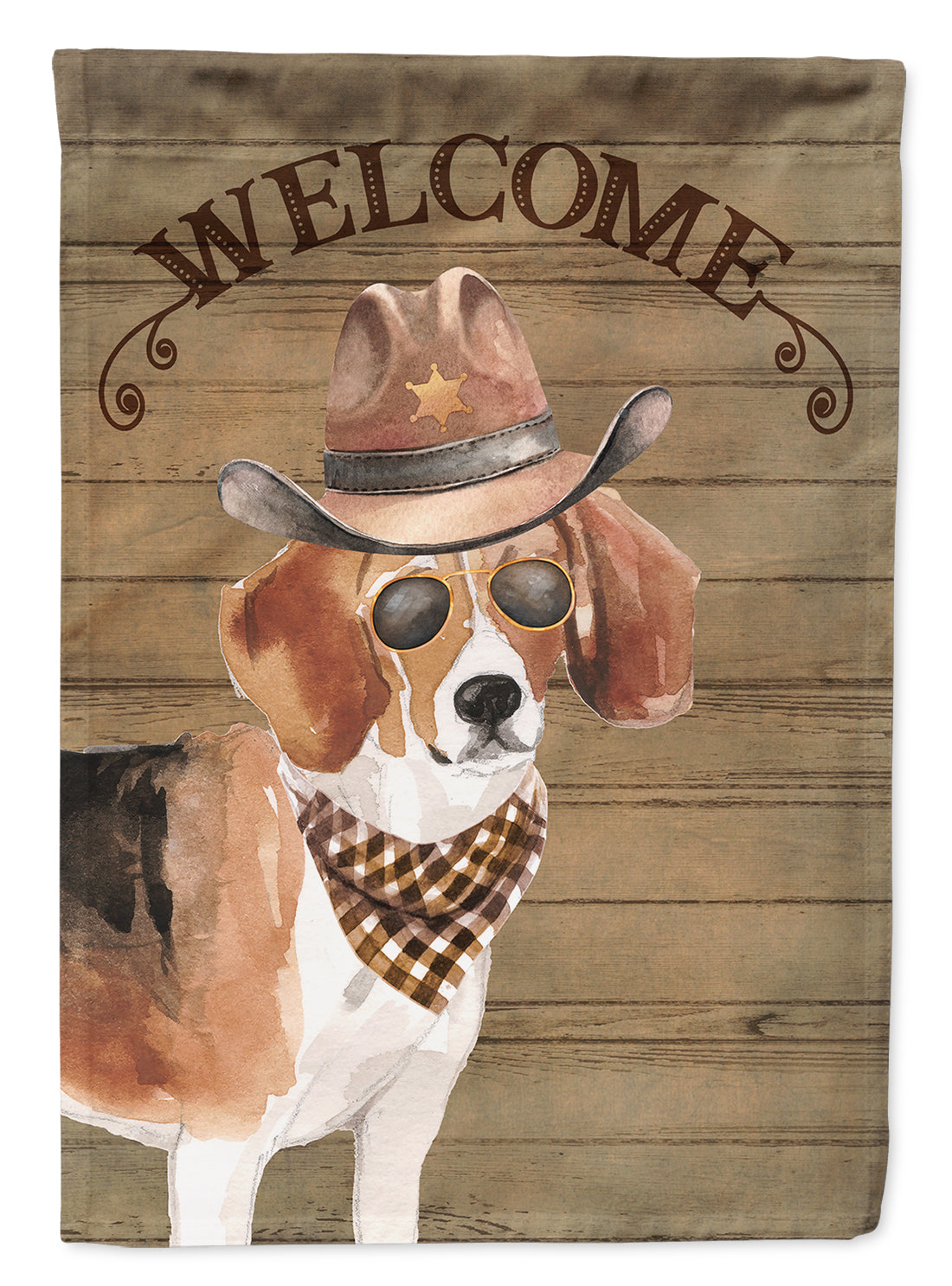Beagle Country Dog House Flag 28x40 Porch Sleeve Pole Decorative Outside Yard Banner Artwork Wall Hanging, Polyester