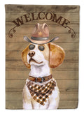 Beagle #2 Country Dog House Flag 28x40 Porch Sleeve Pole Decorative Outside Yard Banner Artwork Wall Hanging, Polyester