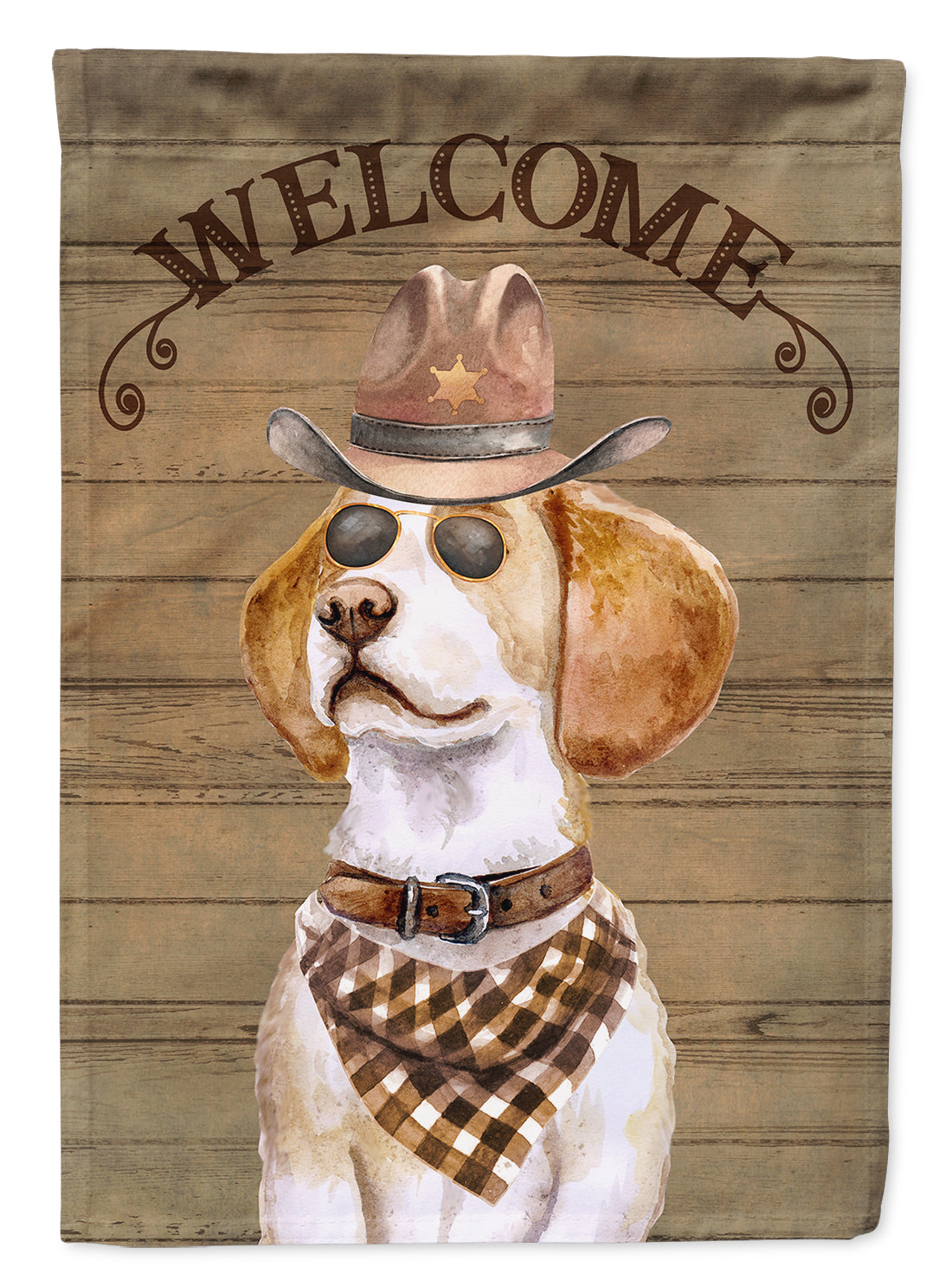 Beagle #2 Country Dog House Flag 28x40 Porch Sleeve Pole Decorative Outside Yard Banner Artwork Wall Hanging, Polyester