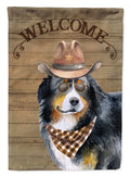 Bernese Mountain Dog #2 Country Dog House Flag 28x40 Porch Sleeve Pole Decorative Outside Yard Banner Artwork Wall Hanging, Polyester