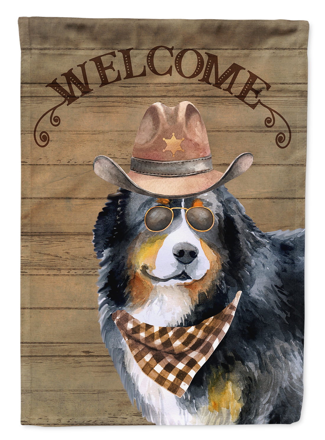 Bernese Mountain Dog #2 Country Dog House Flag 28x40 Porch Sleeve Pole Decorative Outside Yard Banner Artwork Wall Hanging, Polyester