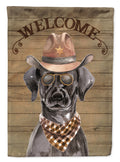 Black Labrador Retriever Country Dog House Flag 28x40 Porch Sleeve Pole Decorative Outside Yard Banner Artwork Wall Hanging, Polyester