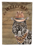 Bouvier des Flandres Country Dog House Flag 28x40 Porch Sleeve Pole Decorative Outside Yard Banner Artwork Wall Hanging, Polyester