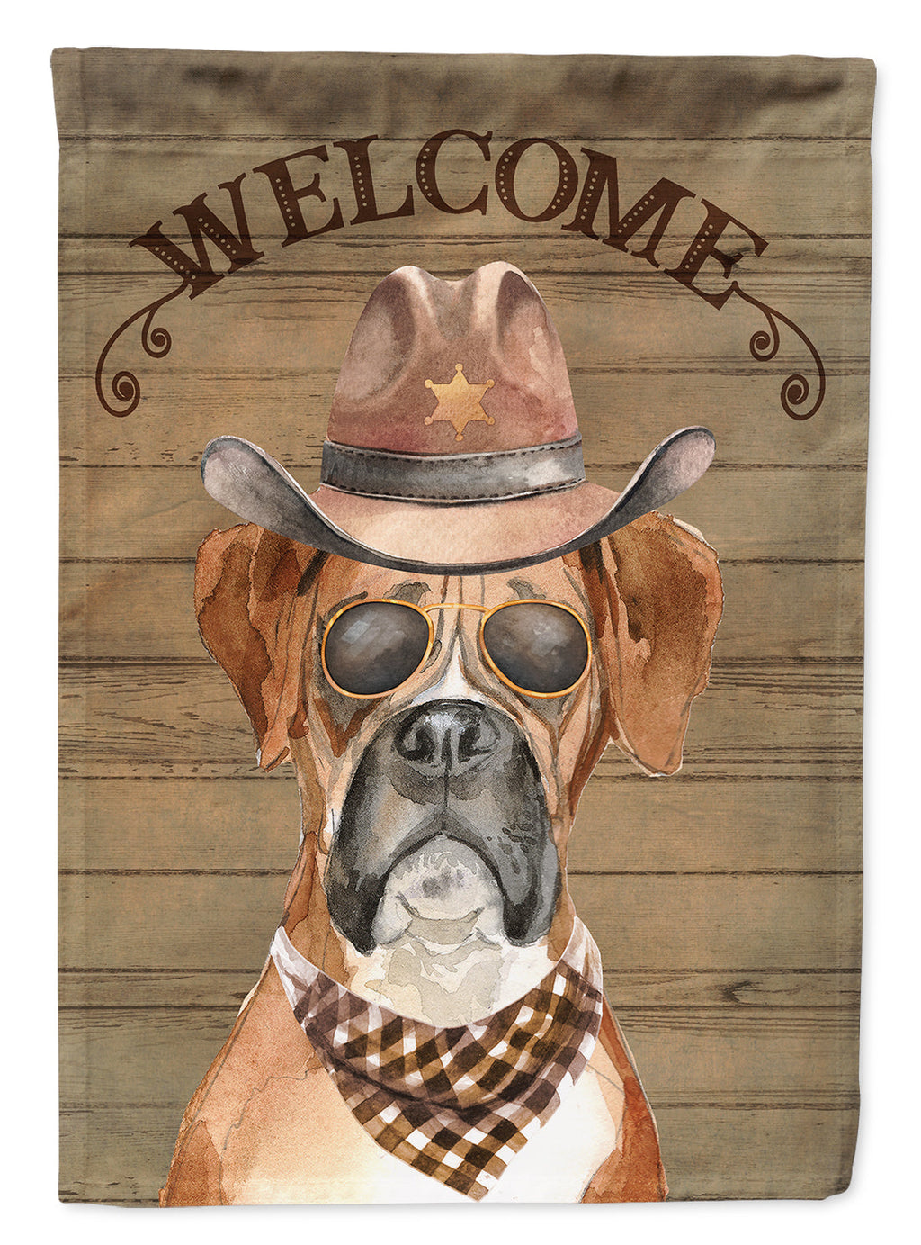 Boxer Country Dog House Flag 28x40 Porch Sleeve Pole Decorative Outside Yard Banner Artwork Wall Hanging, Polyester