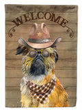Brussels Griffon Country Dog House Flag 28x40 Porch Sleeve Pole Decorative Outside Yard Banner Artwork Wall Hanging, Polyester