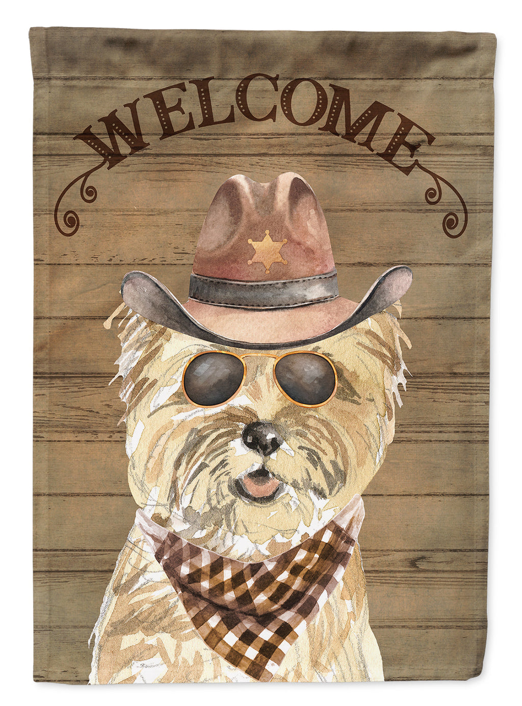 Cairn Terrier Country Dog House Flag 28x40 Porch Sleeve Pole Decorative Outside Yard Banner Artwork Wall Hanging, Polyester