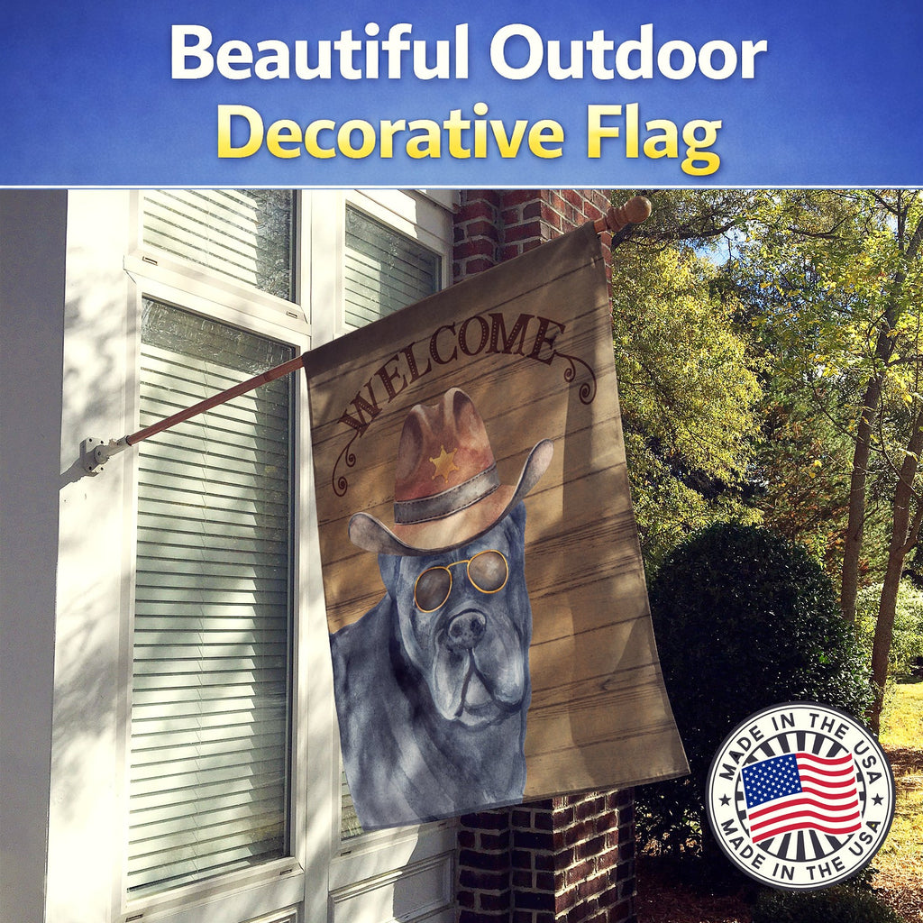 Cane Corso Country Dog House Flag 28x40 Porch Sleeve Pole Decorative Outside Yard Banner Artwork Wall Hanging, Polyester