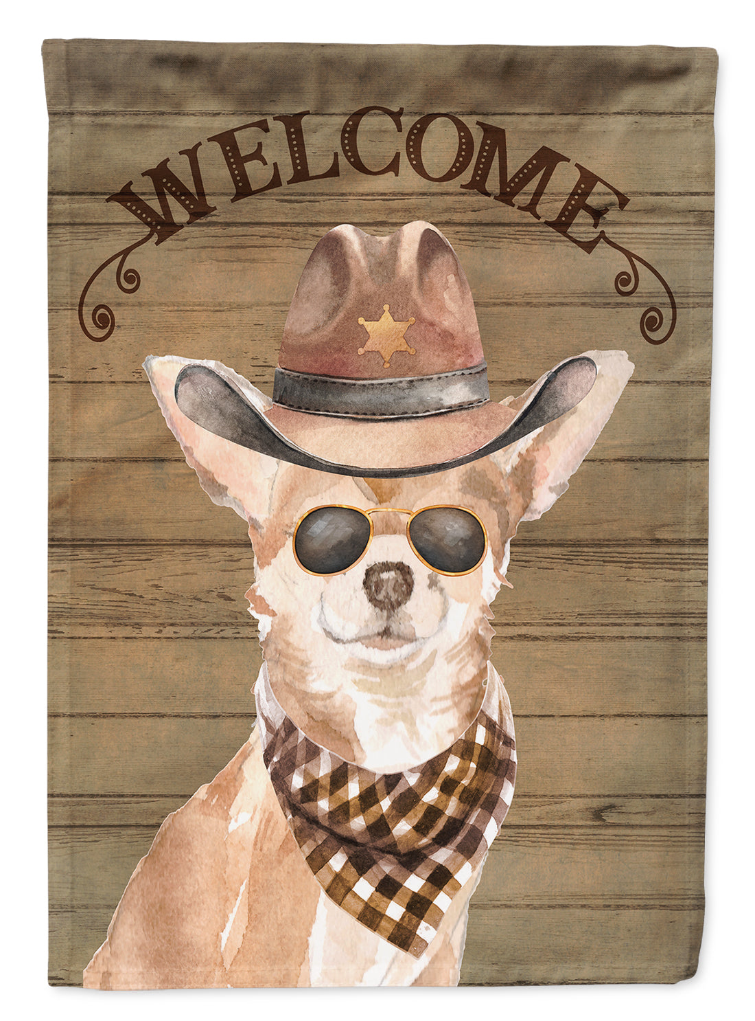 Chihuahua Country Dog House Flag 28x40 Porch Sleeve Pole Decorative Outside Yard Banner Artwork Wall Hanging, Polyester