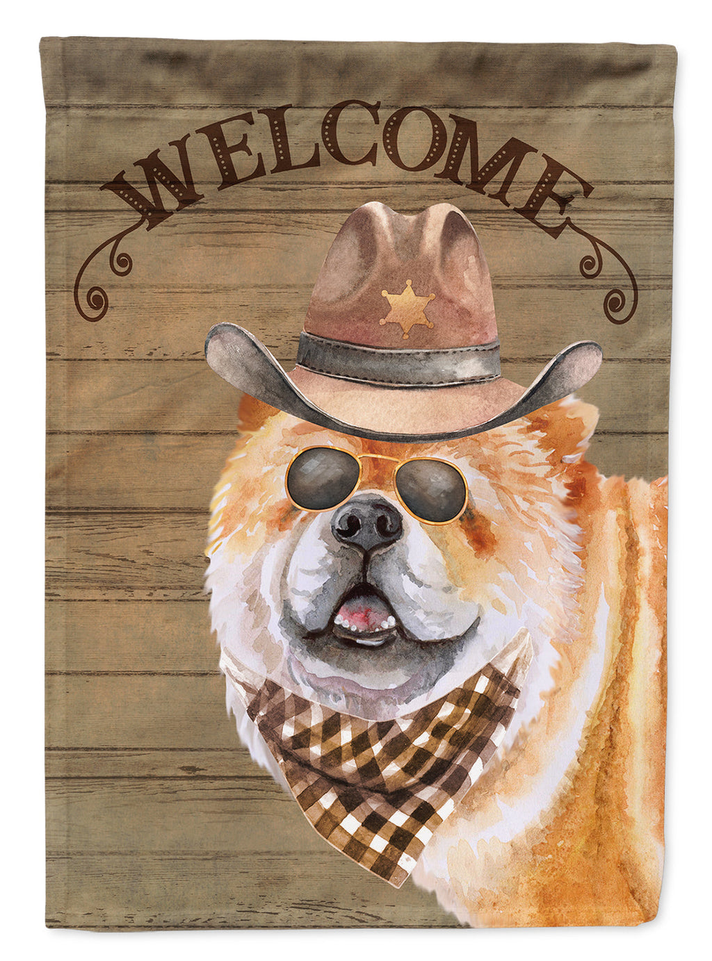 Chow Chow #2 Country Dog House Flag 28x40 Porch Sleeve Pole Decorative Outside Yard Banner Artwork Wall Hanging, Polyester