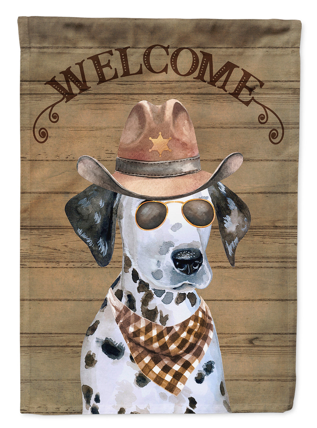 Dalmatian Puppy Country Dog House Flag 28x40 Porch Sleeve Pole Decorative Outside Yard Banner Artwork Wall Hanging, Polyester
