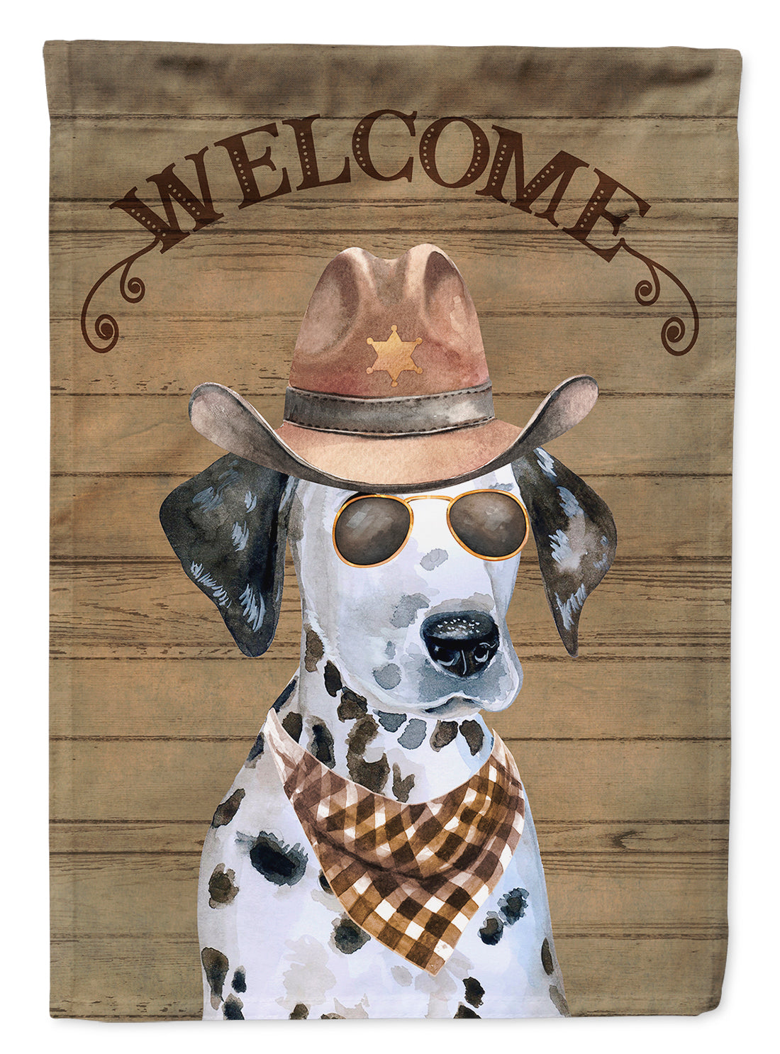 Dalmatian Puppy Country Dog House Flag 28x40 Porch Sleeve Pole Decorative Outside Yard Banner Artwork Wall Hanging, Polyester