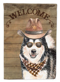 Alaskan Malamute Country Dog House Flag 28x40 Porch Sleeve Pole Decorative Outside Yard Banner Artwork Wall Hanging, Polyester