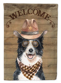 Border Collie Country Dog House Flag 28x40 Porch Sleeve Pole Decorative Outside Yard Banner Artwork Wall Hanging, Polyester