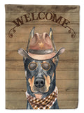 Doberman Pinscher #2 Country Dog House Flag 28x40 Porch Sleeve Pole Decorative Outside Yard Banner Artwork Wall Hanging, Polyester
